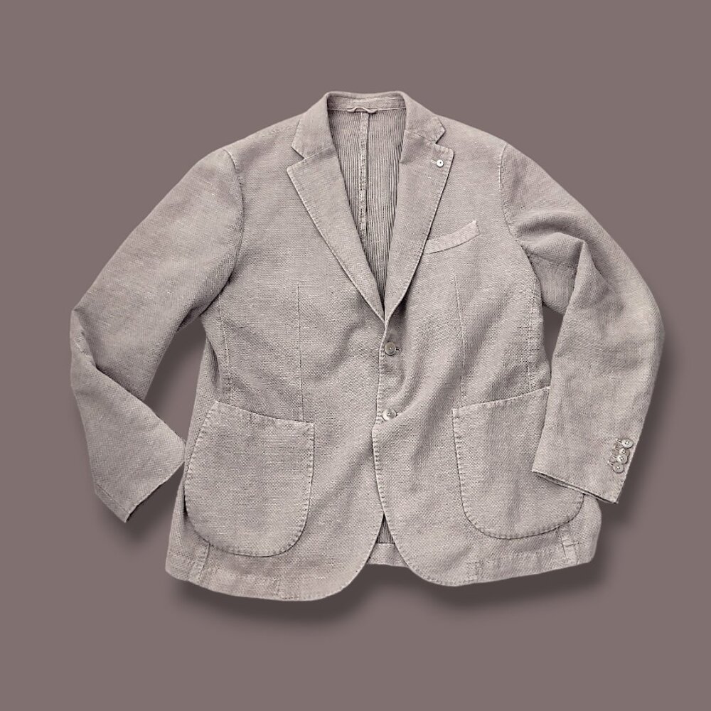 L.B.M. 1911 vintage made in Italy honeycomb textured blazer mens L/XL - Picture 2 of 13